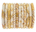 Cairo Roll-On® Bracelet | Fair Trade Gold Glass Bead Bracelet