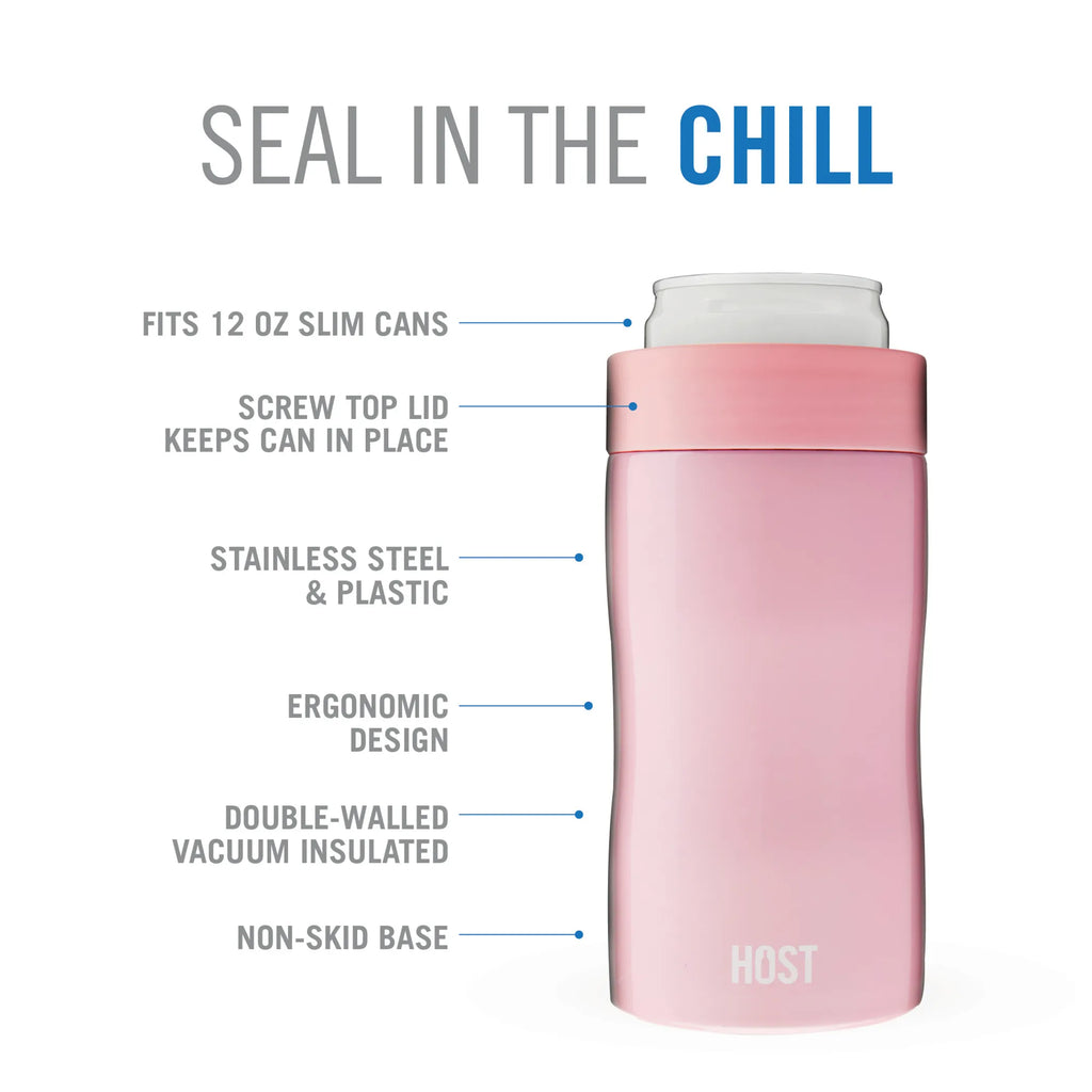 Stay-Chill Slim Can Cooler in Peony by HOST