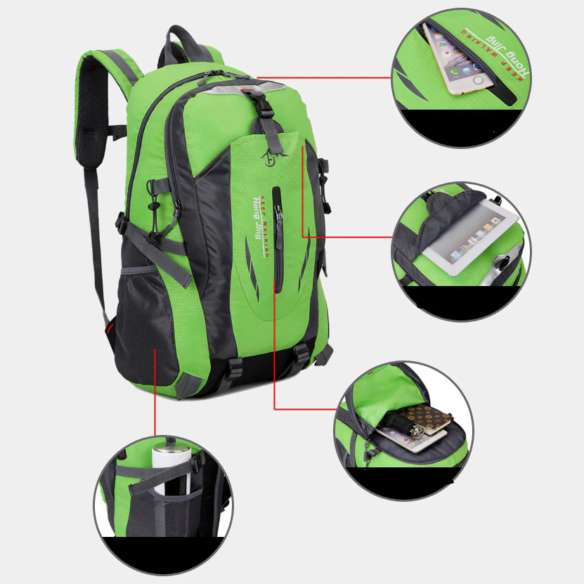 40L Hiking & Travel Backpack | Water-Resistant Camping Rucksack