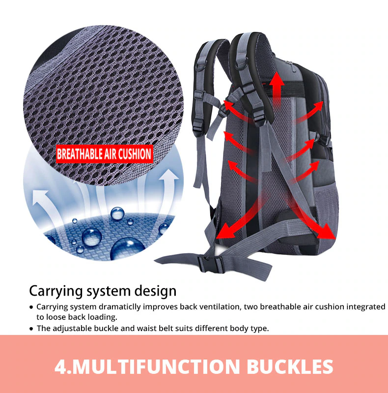 40L Hiking & Travel Backpack | Water-Resistant Camping Rucksack