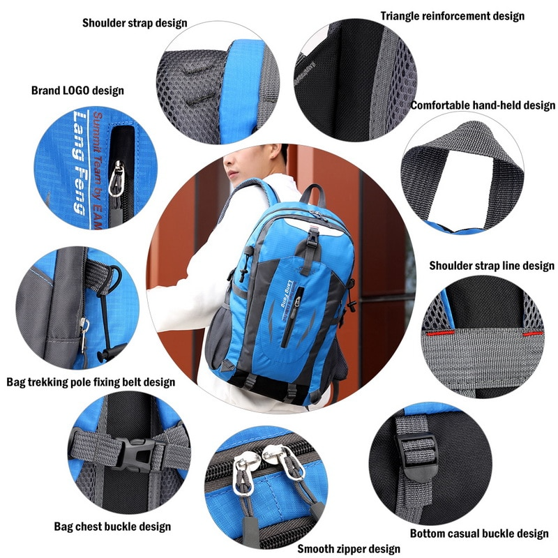 40L Hiking & Travel Backpack | Water-Resistant Camping Rucksack