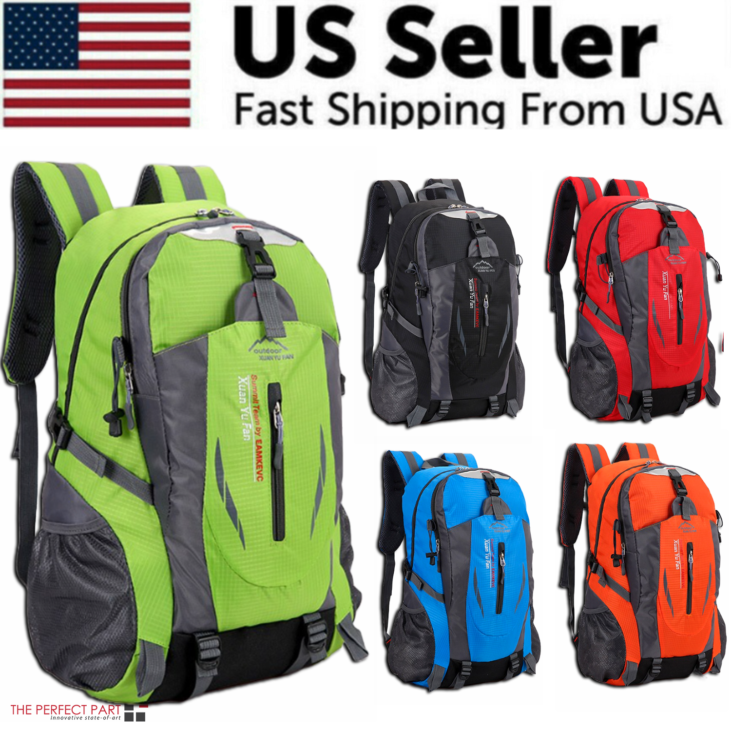 40L Hiking & Travel Backpack | Water-Resistant Camping Rucksack