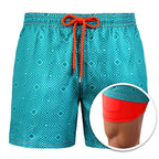 2022 Summer Shorts Men's Beach Pants Sports Pants Printed Double-Layer Shorts Men's Casual Quick-Drying Floral Shorts Men