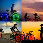 LED Bike Wheel Spoke Lights | 2-Pack, Color Glow, 8-Hour Battery Life
