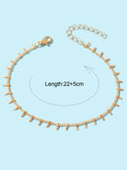 Women Gold Silver Chain Charms Anklet Boho Chic Beach Foot Jewellery Accessories-3
