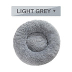 SnugglePaws Plush Donut Pet Bed | Cozy Calming Bed for Dogs & Cats