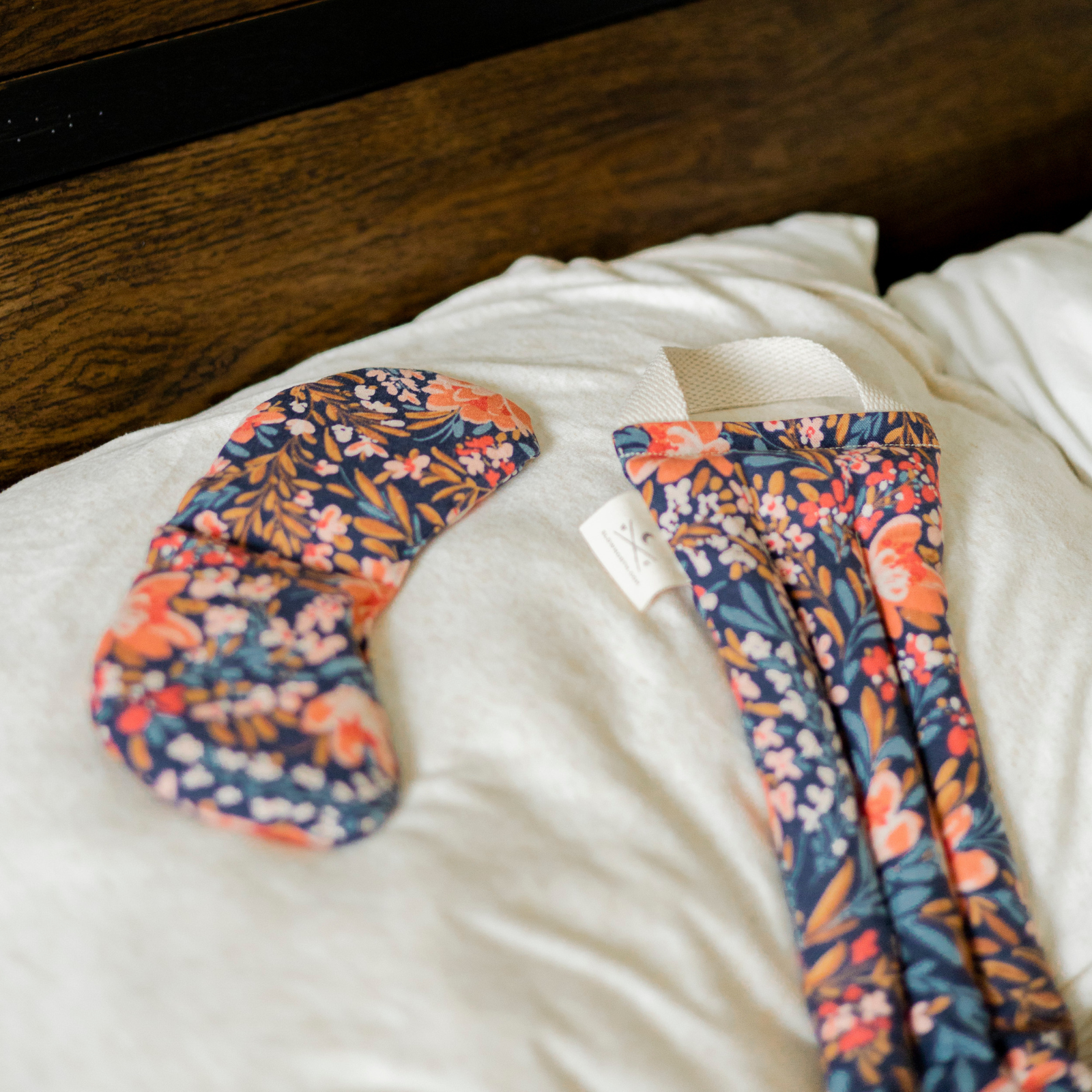 Pom Blossom Eye Mask & Neck Wrap Bundle | Hot & Cold Therapy | Handmade in Austin, TX