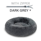 SnugglePaws Plush Donut Pet Bed | Cozy Calming Bed for Dogs & Cats