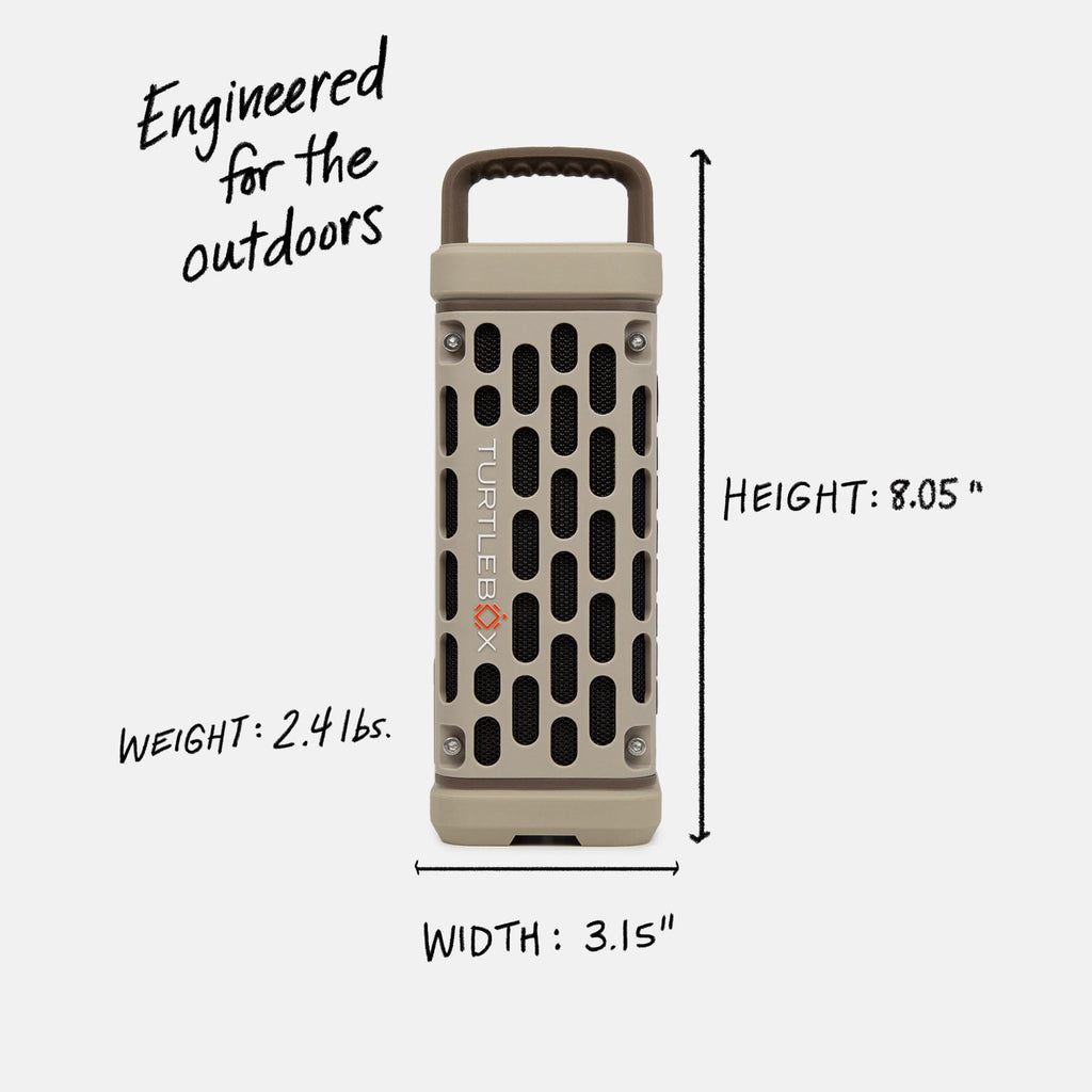 Turtlebox Ranger Outdoor Bluetooth Speaker | 105dB | IP67 Waterproof | Rugged & Portable