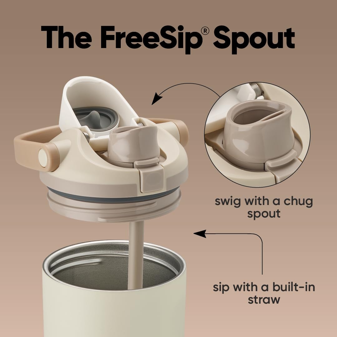 Owala FreeSip Sway Insulated Stainless Steel Water Bottle with Two-Way Spout, Built-In Straw and Bucket Handle, Made for Travel, School, and Sports, 30oz, BPA Free, Leak Proof, Putting Green