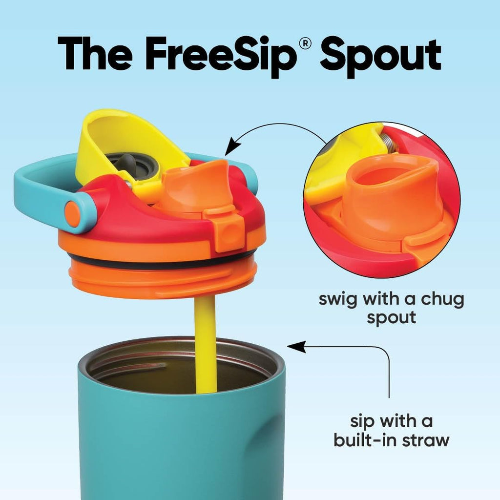 Owala FreeSip Sway Insulated Stainless Steel Water Bottle with Two-Way Spout, Built-In Straw and Bucket Handle, Made for Travel, School, and Sports, 30oz, BPA Free, Leak Proof, Putting Green