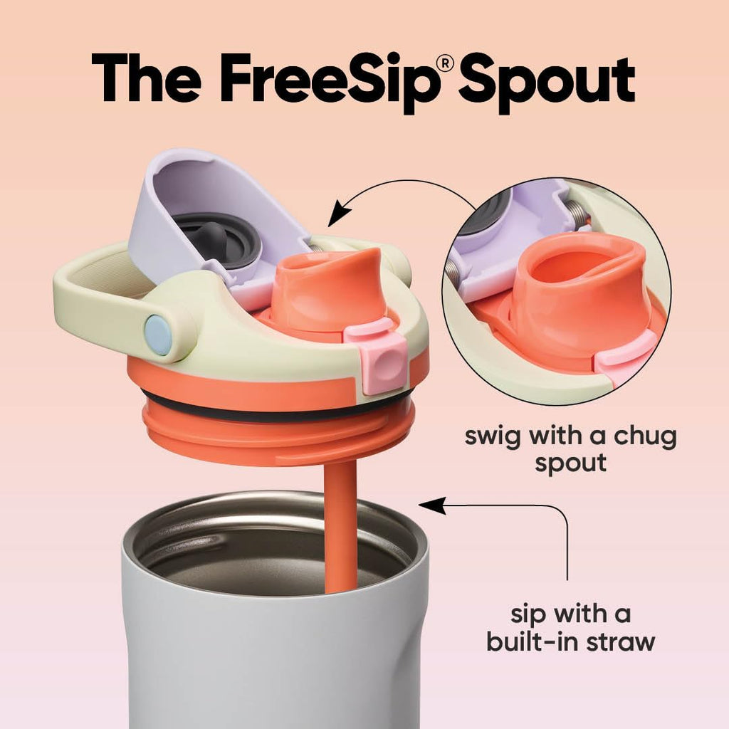 Owala FreeSip Sway Insulated Stainless Steel Water Bottle with Two-Way Spout, Built-In Straw and Bucket Handle, Made for Travel, School, and Sports, 30oz, BPA Free, Leak Proof, Putting Green