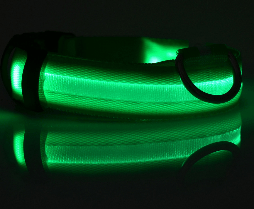 LED Glow-in-the-Dark Pet Collar | Safety Light for Dogs & Cats