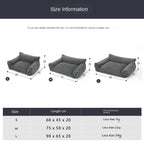Pet Sofa with Removable Washable Cover, All-Season Pet Mattress with Rabbit Fur Plush Dog Bed