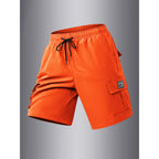 size standard summer cargo shorts for men, casual outdoor hiking multi-pocket shorts