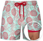 2022 Summer Shorts Men's Beach Pants Sports Pants Printed Double-Layer Shorts Men's Casual Quick-Drying Floral Shorts Men