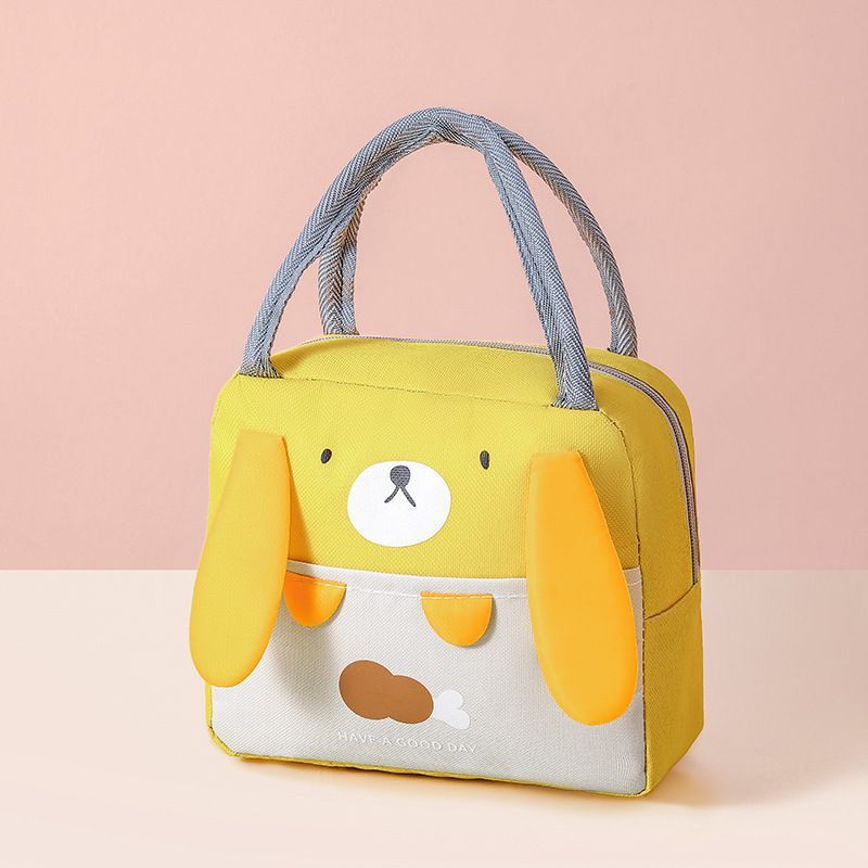 Insulated Lunch Tote | Cartoon Print Thermal Cooler Bag for Work, School & Picnics