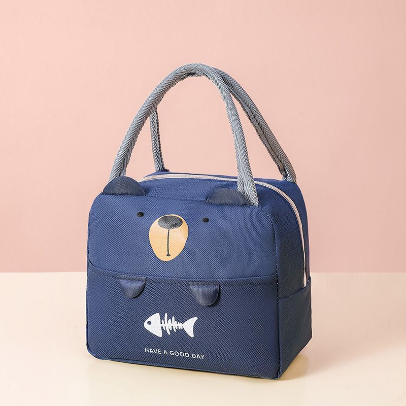 Insulated Lunch Tote | Cartoon Print Thermal Cooler Bag for Work, School & Picnics