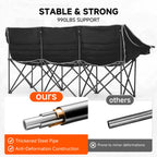 DoCred Double Camping Loveseat Chair | 2-Person | 660 lb Capacity | Cup Holders & Side Pockets