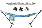 GAFETE Double Hammock with Stand | 2-Person | 600 lb Capacity | Indoor & Outdoor