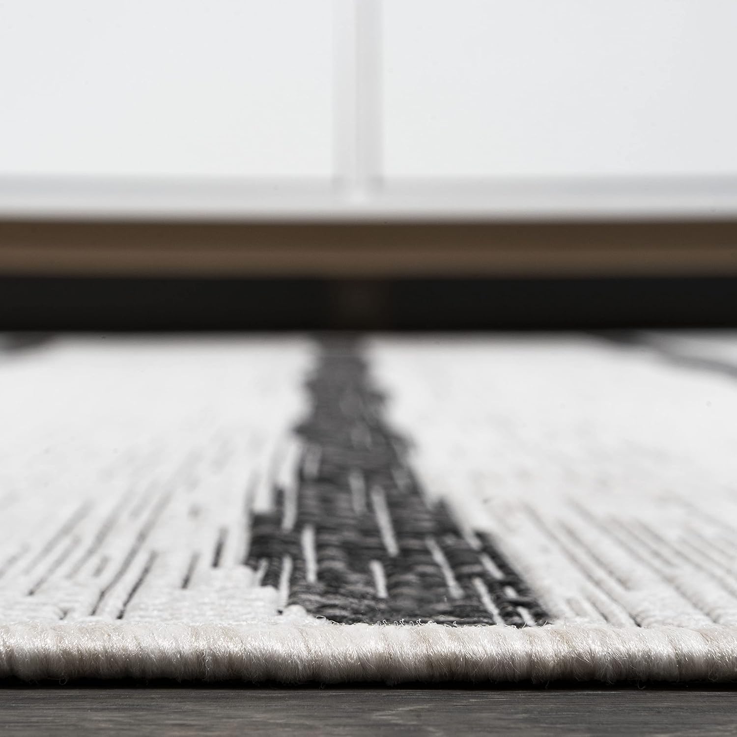 JONATHAN Y Berber Stripe Indoor/Outdoor Area Rug 5x8 – Blue & Ivory