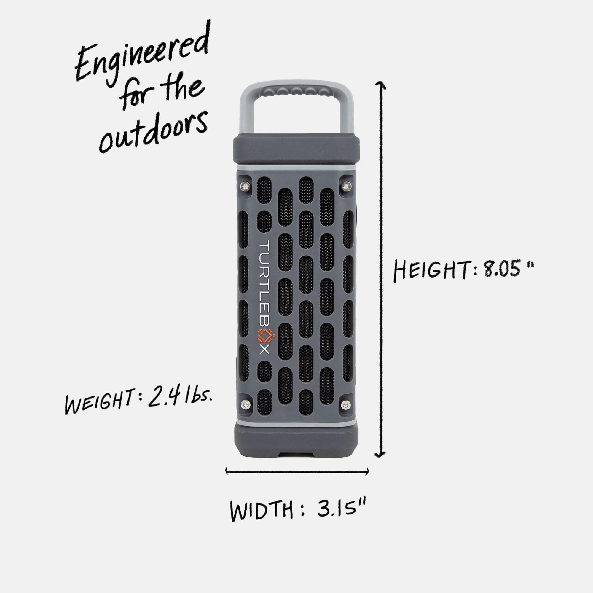 Turtlebox Ranger Outdoor Bluetooth Speaker | 105dB | IP67 Waterproof | Rugged & Portable