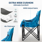 DoCred Double Camping Loveseat Chair | 2-Person | 660 lb Capacity | Cup Holders & Side Pockets
