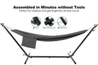 GAFETE Double Hammock with Stand | 2-Person | 600 lb Capacity | Indoor & Outdoor