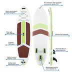 Sweetcrispy Inflatable Stand Up Paddle Board | Wide Stable Design | All Skill Levels | Full Accessories