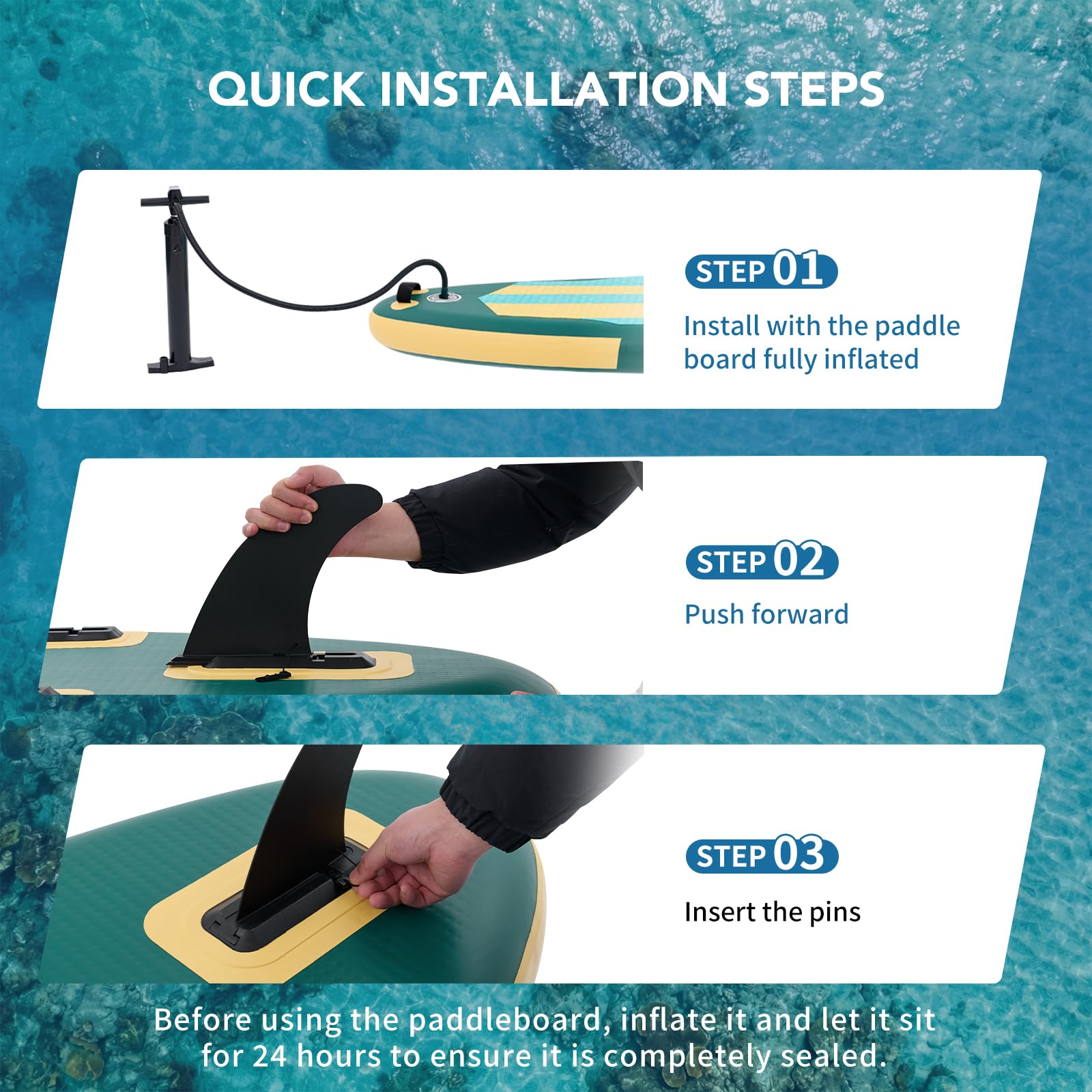 Sweetcrispy Inflatable Stand Up Paddle Board | Wide Stable Design | All Skill Levels | Full Accessories