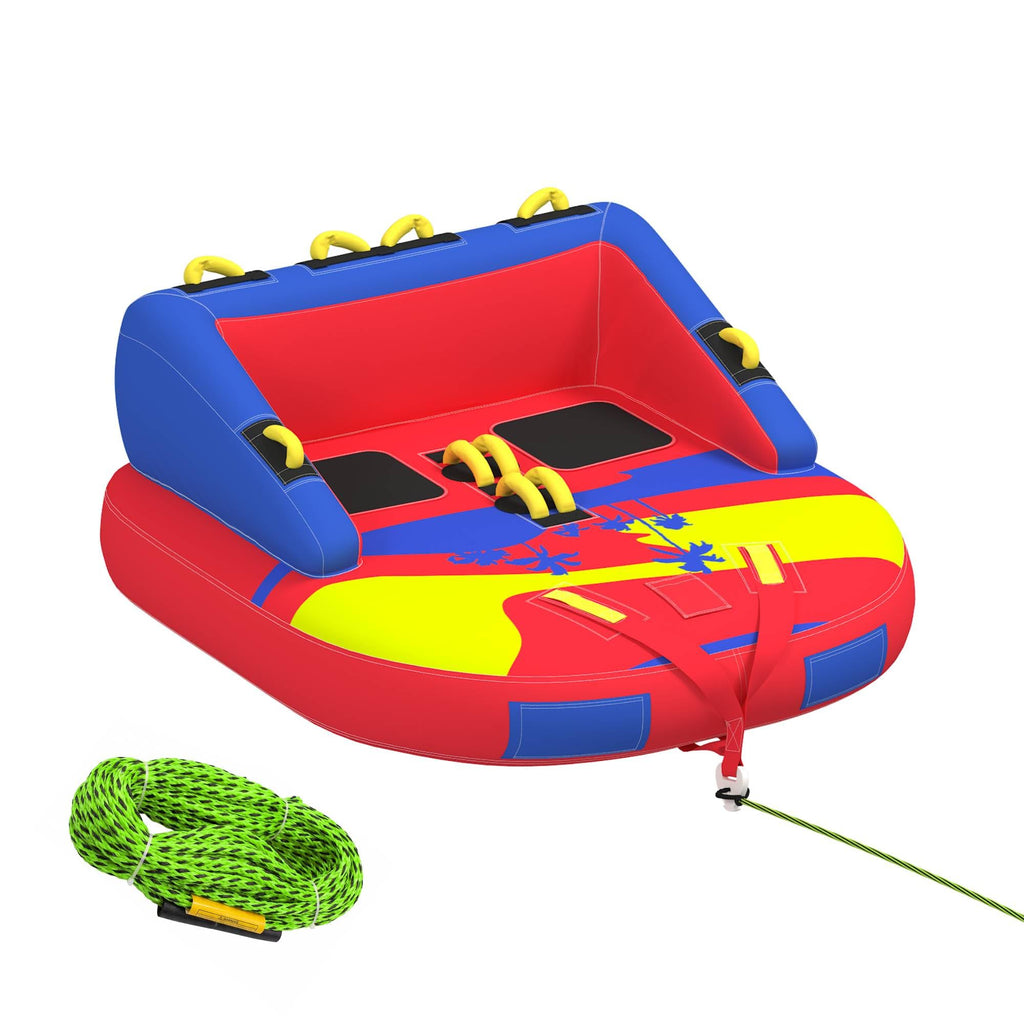 Towable Tubes for Boating | 1-3 Rider | Cockpit Style with Rope Included | Lake & River
