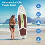 Sweetcrispy Inflatable Stand Up Paddle Board | Wide Stable Design | All Skill Levels | Full Accessories