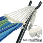 GAFETE Double Hammock with Stand | 2-Person | 600 lb Capacity | Indoor & Outdoor