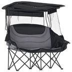 DoCred Double Camping Loveseat Chair | 2-Person | 660 lb Capacity | Cup Holders & Side Pockets