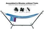 GAFETE Double Hammock with Stand | 2-Person | 600 lb Capacity | Indoor & Outdoor