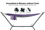 GAFETE Double Hammock with Stand | 2-Person | 600 lb Capacity | Indoor & Outdoor