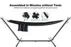 GAFETE Double Hammock with Stand | 2-Person | 600 lb Capacity | Indoor & Outdoor
