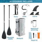 Sweetcrispy Inflatable Stand Up Paddle Board | Wide Stable Design | All Skill Levels | Full Accessories