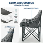 DoCred Double Camping Loveseat Chair | 2-Person | 660 lb Capacity | Cup Holders & Side Pockets