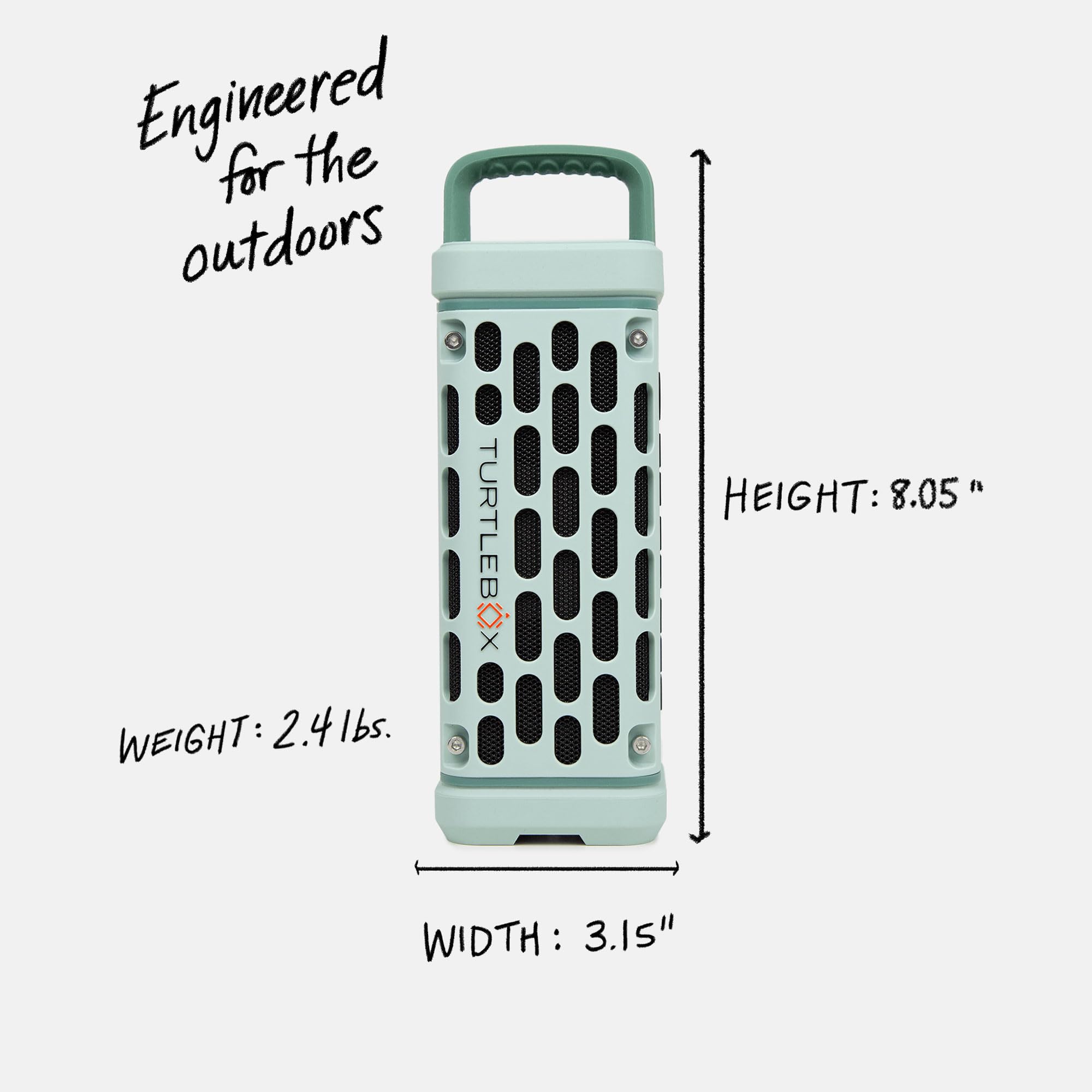 Turtlebox Ranger Outdoor Bluetooth Speaker | 105dB | IP67 Waterproof | Rugged & Portable