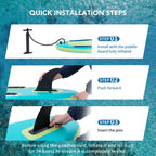 Sweetcrispy Inflatable Stand Up Paddle Board | Wide Stable Design | All Skill Levels | Full Accessories