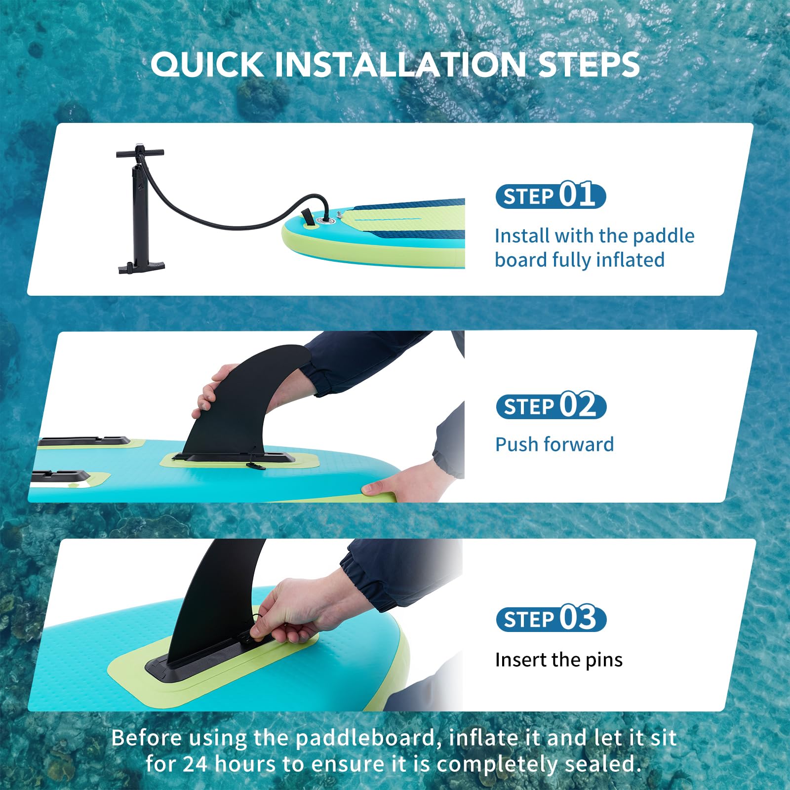 Sweetcrispy Inflatable Stand Up Paddle Board | Wide Stable Design | All Skill Levels | Full Accessories