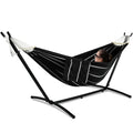 GAFETE Double Hammock with Stand | 2-Person | 600 lb Capacity | Indoor & Outdoor