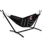 GAFETE Double Hammock with Stand | 2-Person | 600 lb Capacity | Indoor & Outdoor