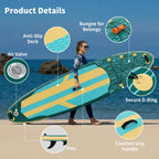 Sweetcrispy Inflatable Stand Up Paddle Board | Wide Stable Design | All Skill Levels | Full Accessories