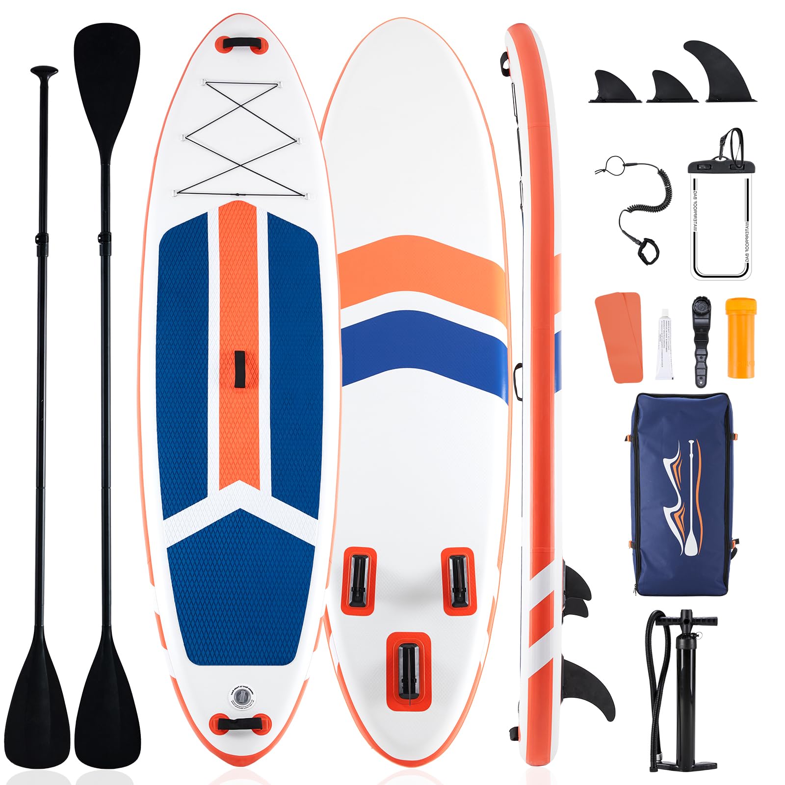 Sweetcrispy Inflatable Stand Up Paddle Board | Wide Stable Design | All Skill Levels | Full Accessories