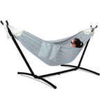 GAFETE Double Hammock with Stand | 2-Person | 600 lb Capacity | Indoor & Outdoor