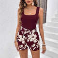 Floral print shorts set
