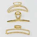 Gold Mine Hair Claw Set of 3 | Large Gold Finish Claw Clips