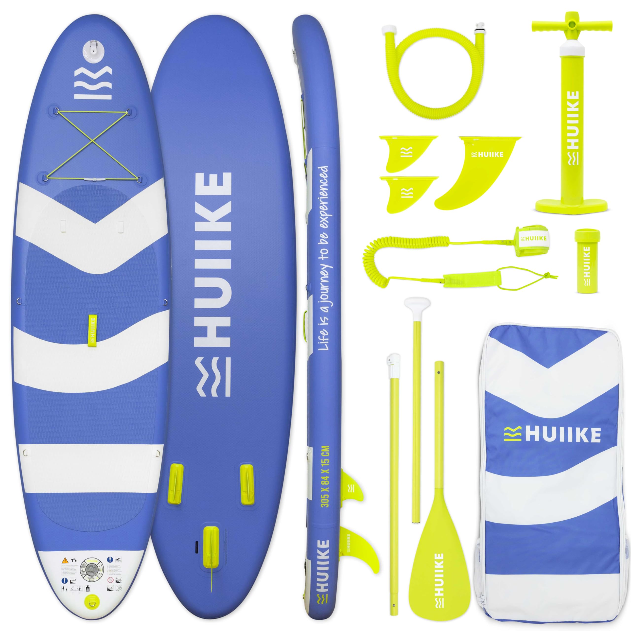 HUIIKE Inflatable Paddle Board & Kayak 2-in-1 | 10' x 33" | Full Pack with Kayak Seat & Accessories